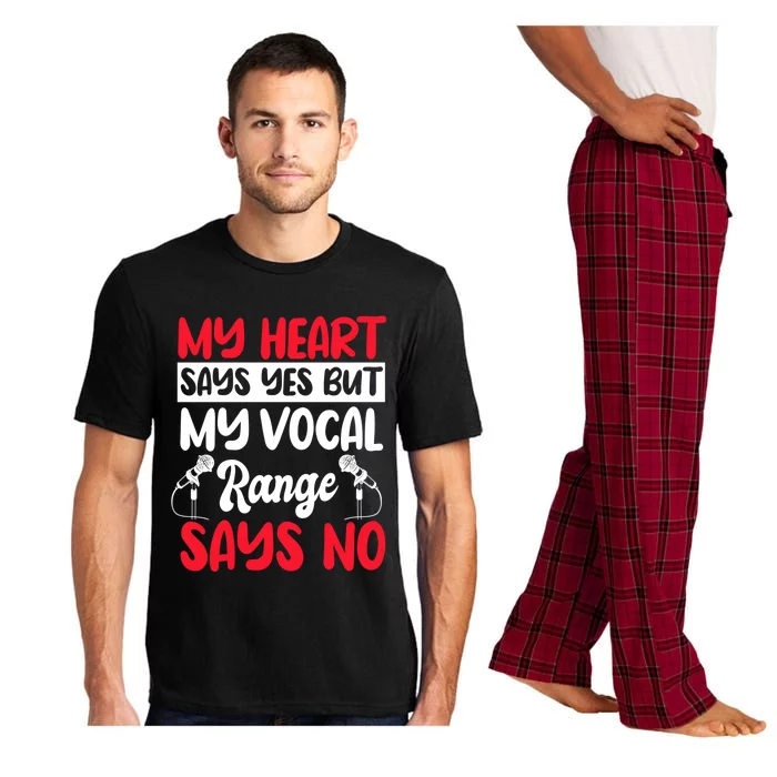 My Heart Says Yes But My Vocal Range Says No Karaoke Ktv Funny Gift Pajama Set