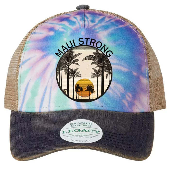 Maui Hawaii Strong Pray For Maui Pray For Lahaina Hawaii Legacy Tie Dye Trucker Hat