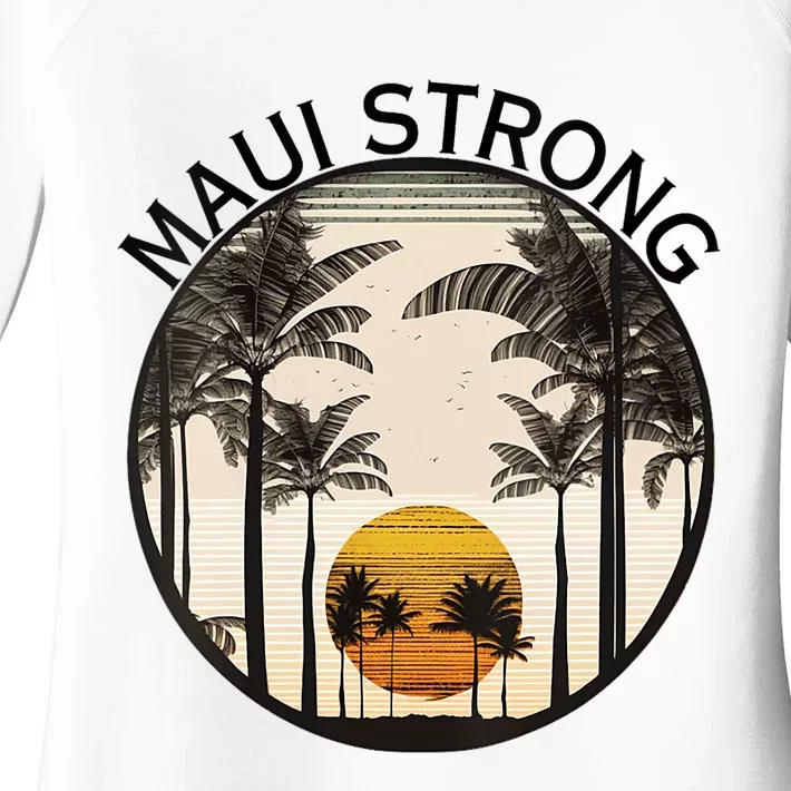 Maui Hawaii Strong Pray For Maui Pray For Lahaina Hawaii Women's Perfect Tri Tunic Long Sleeve Shirt