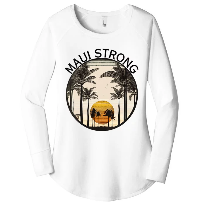 Maui Hawaii Strong Pray For Maui Pray For Lahaina Hawaii Women's Perfect Tri Tunic Long Sleeve Shirt