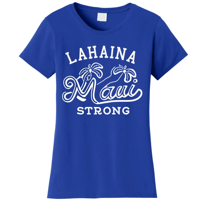 Maui Hawaii Shoreline Supportive Golden Maui Strong Lahaina Banyan Tree Women's T-Shirt