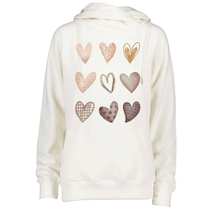 Melanin Hearts Skin Tone Gift Shades Of Melanin Black Pride Gift Womens Funnel Neck Pullover Hood