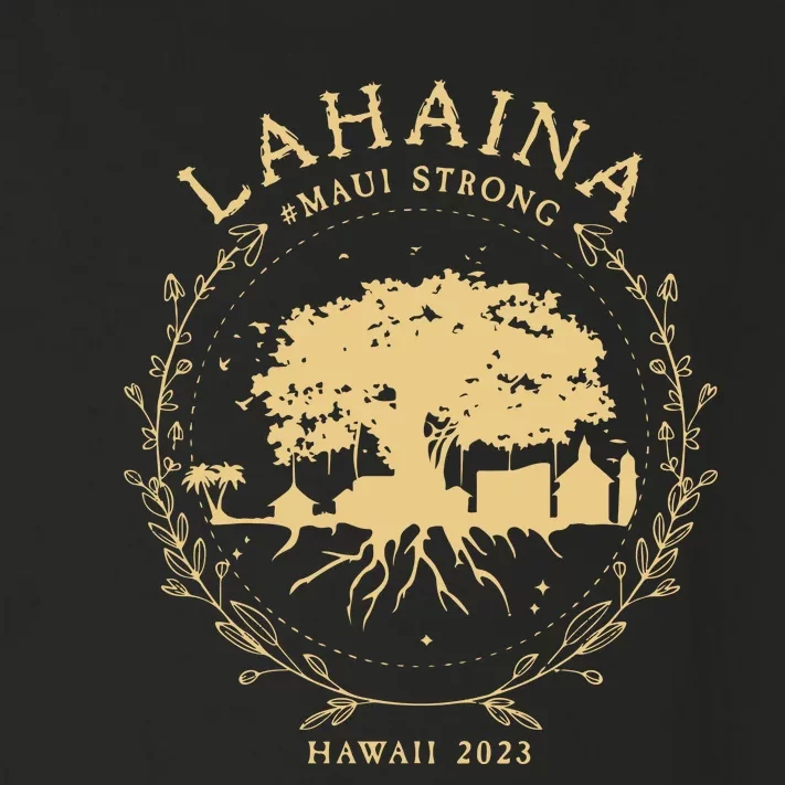 Maui Hawaii Shoreline Supportive Golden Maui Strong Lahaina Banyan Tree Toddler Long Sleeve Shirt