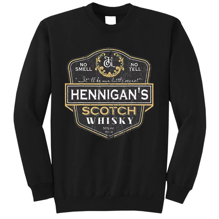 Men Hennigans Scotch Vintage Whiskey Style Distressed Tall Sweatshirt