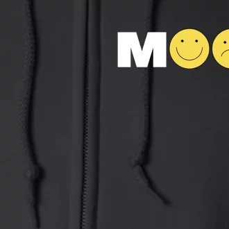 Mood Happy Sad Smiley Face Full Zip Hoodie