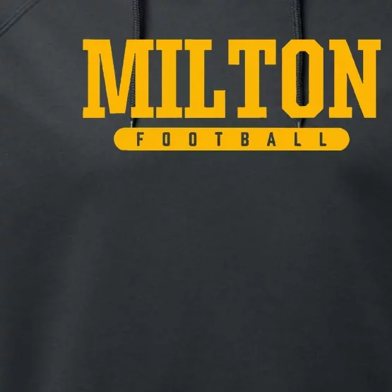 Milton High School Football Performance Fleece Hoodie