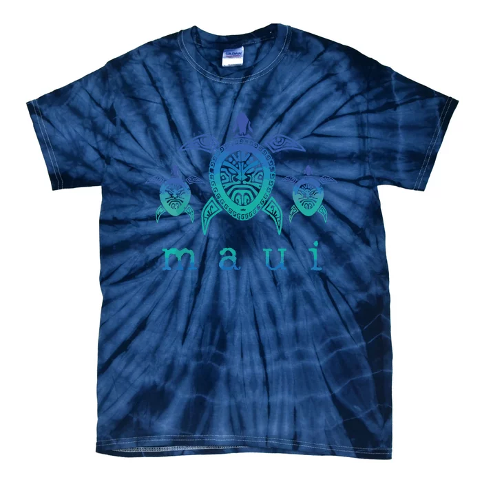 Maui Hawaii Sea Turtles Hawaiian Scuba Diving Souvenir Tie-Dye T-Shirt