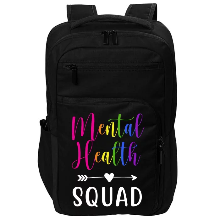 Mental Health Squad Awareness Colorful Impact Tech Backpack