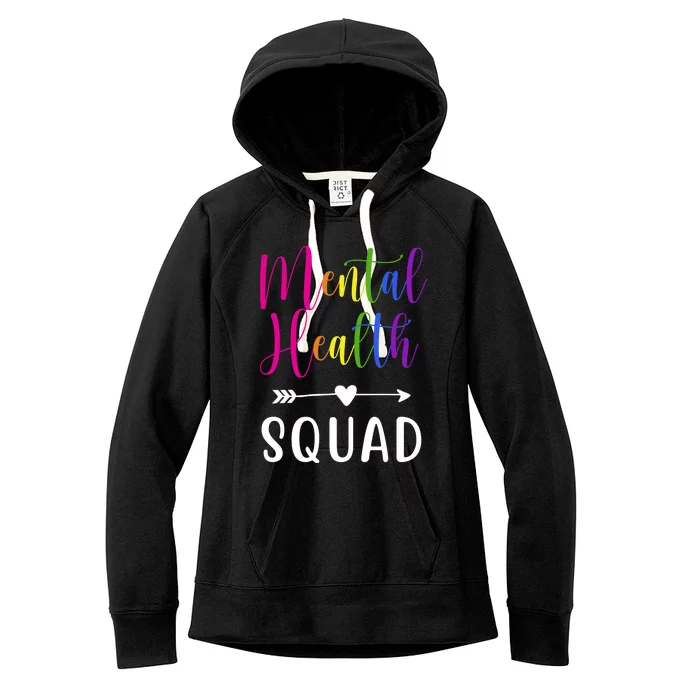 Mental Health Squad Awareness Colorful Women's Fleece Hoodie