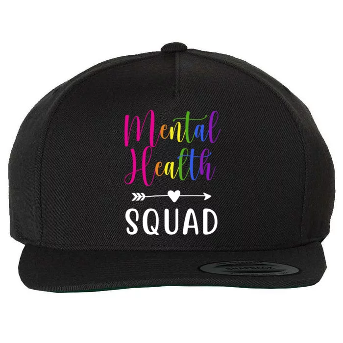 Mental Health Squad Awareness Colorful Wool Snapback Cap