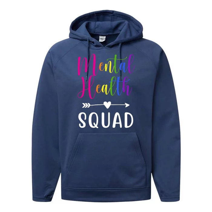 Mental Health Squad Awareness Colorful Performance Fleece Hoodie