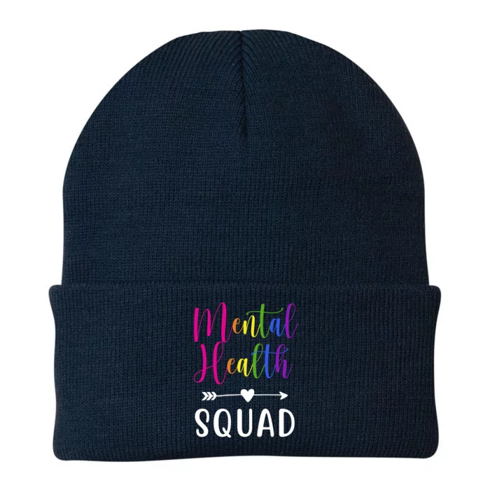 Mental Health Squad Awareness Colorful Knit Cap Winter Beanie