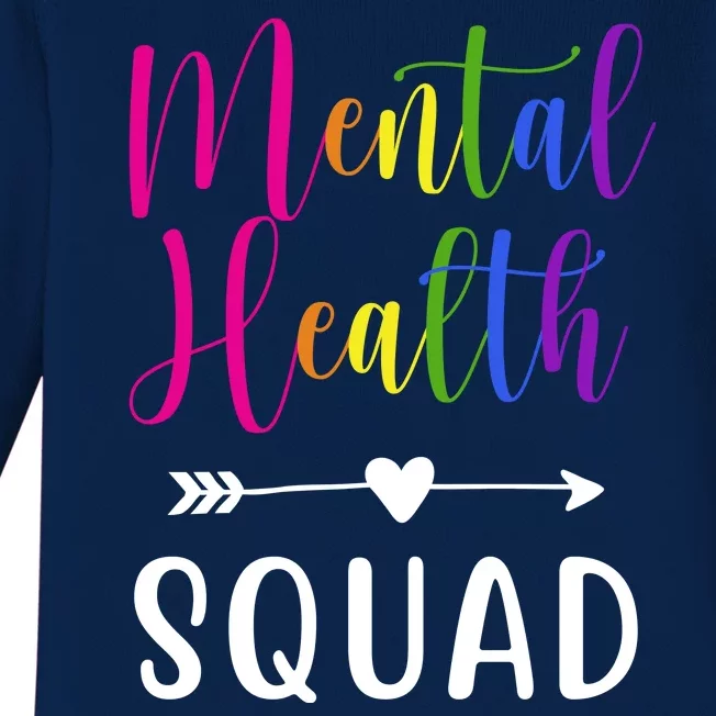 Mental Health Squad Awareness Colorful Baby Long Sleeve Bodysuit