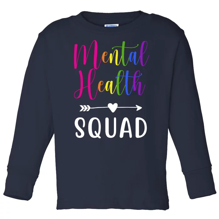 Mental Health Squad Awareness Colorful Toddler Long Sleeve Shirt