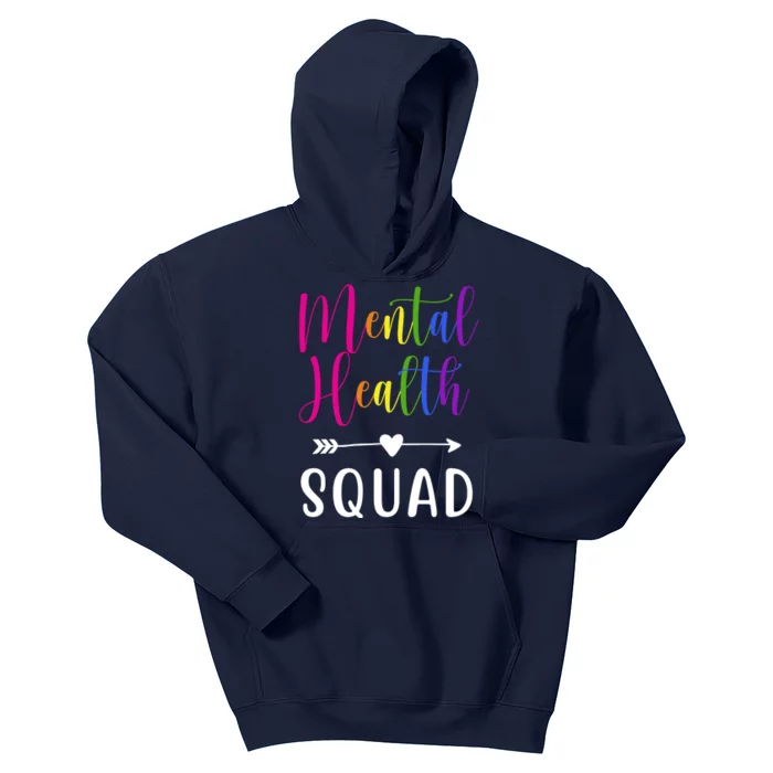 Mental Health Squad Awareness Colorful Kids Hoodie