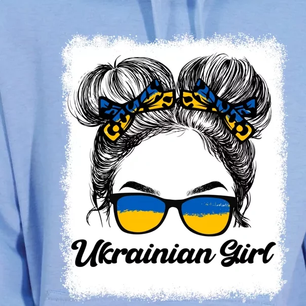 Messy Hair Sunglasses Ukrainian Ukraine Pride Patriotic Gift Unisex Surf Hoodie