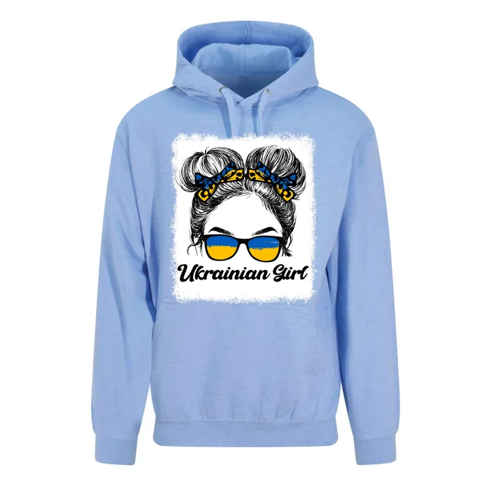 Messy Hair Sunglasses Ukrainian Ukraine Pride Patriotic Gift Unisex Surf Hoodie