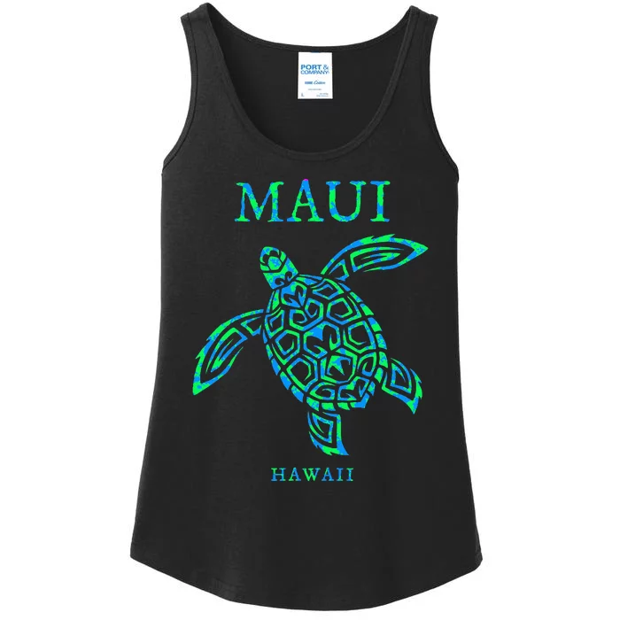 Maui Hawaii Sea Turtle Vacation Souvenir Ladies Essential Tank