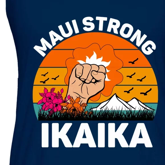 Maui Hawaii Strong Maui Wildfire Lahaina Survivor Ladies Essential Flowy Tank