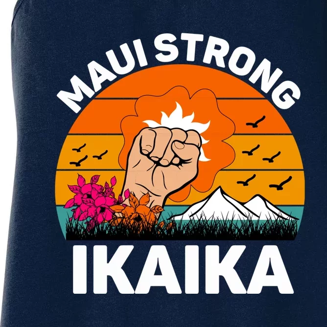 Maui Hawaii Strong Maui Wildfire Lahaina Survivor Women's Racerback Tank