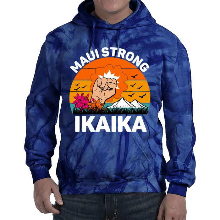 Maui Hawaii Strong Maui Wildfire Lahaina Survivor Tie Dye Hoodie