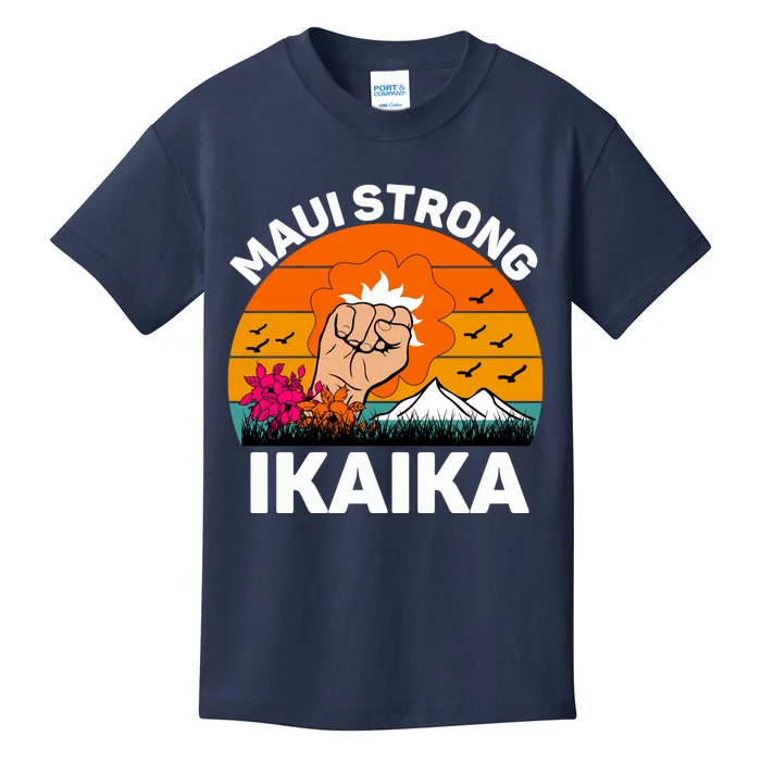 Maui Hawaii Strong Maui Wildfire Lahaina Survivor Kids T-Shirt