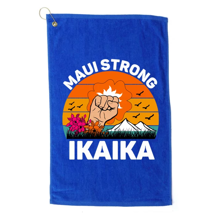 Maui Hawaii Strong Maui Wildfire Lahaina Survivor Platinum Collection Golf Towel