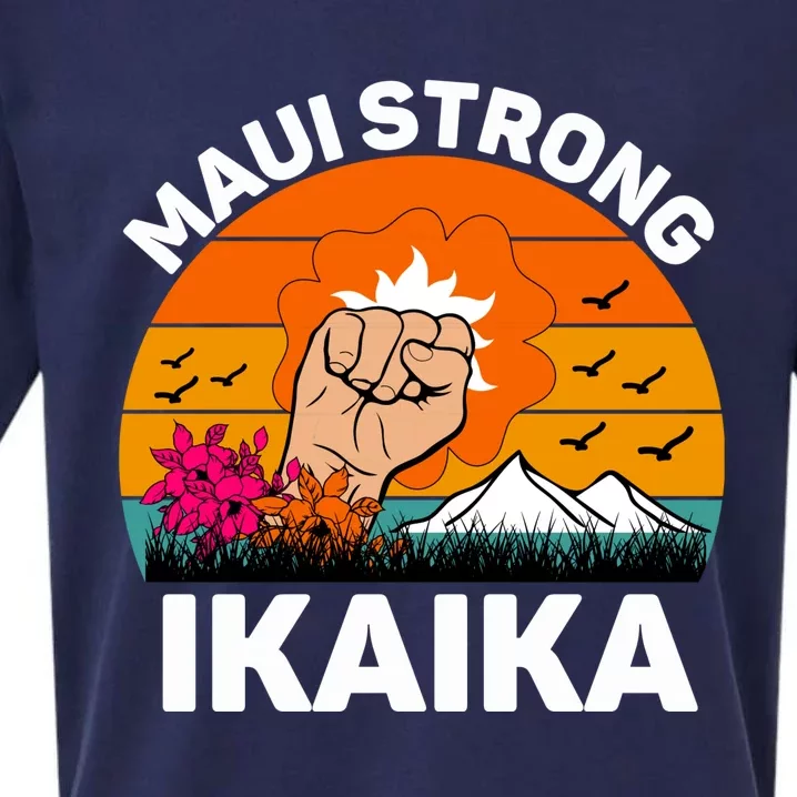 Maui Hawaii Strong Maui Wildfire Lahaina Survivor Sueded Cloud Jersey T-Shirt