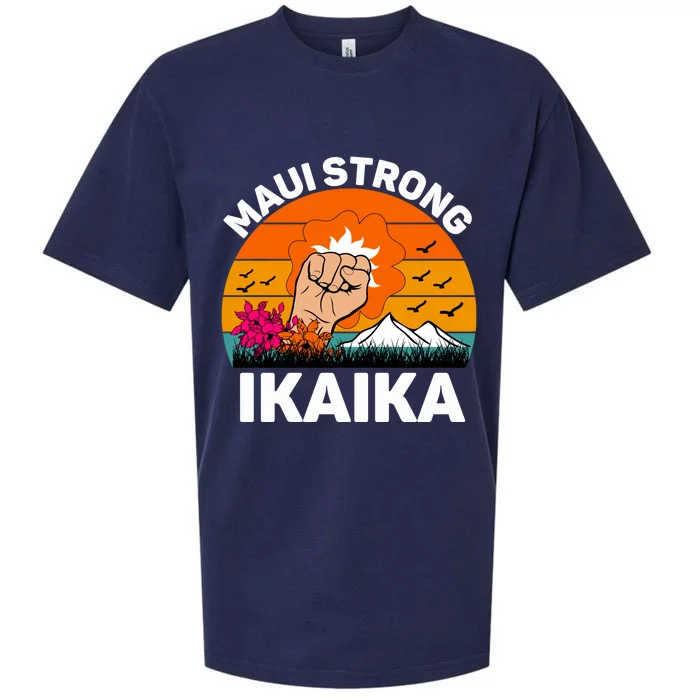 Maui Hawaii Strong Maui Wildfire Lahaina Survivor Sueded Cloud Jersey T-Shirt