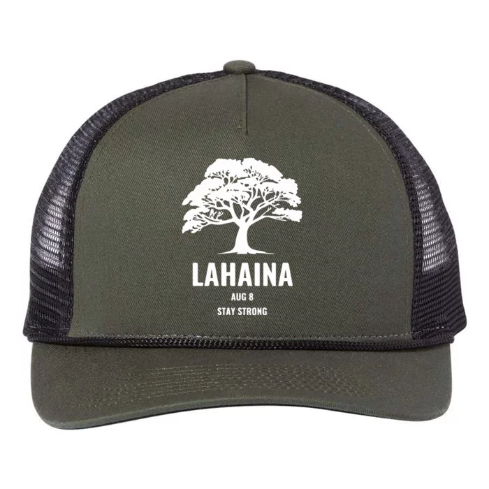 Maui Hawaii Strong Maui Wildfire Lahaina Survivor Gift Pray For Maui Retro Rope Trucker Hat Cap