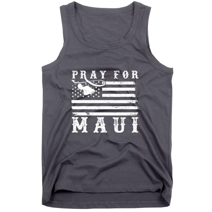 Maui Hawaii Strong American Flag Pray For Maui Gift Tank Top