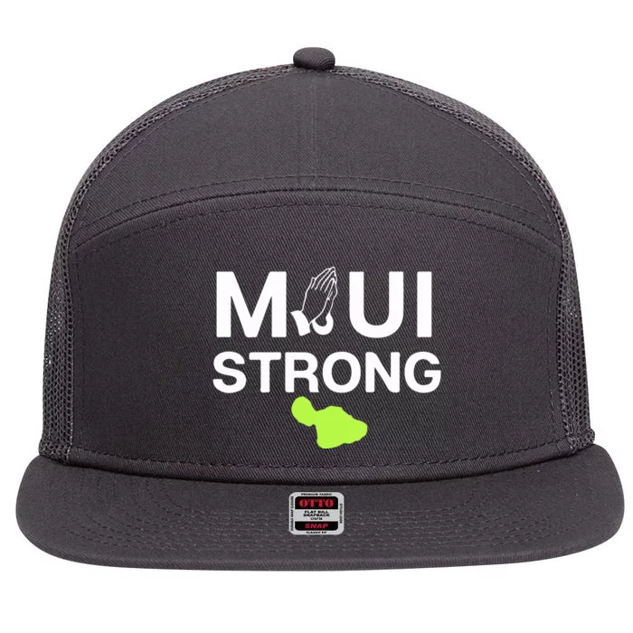 Maui Hawaii Strong Pray For Maui Gift 7 Panel Mesh Trucker Snapback Hat