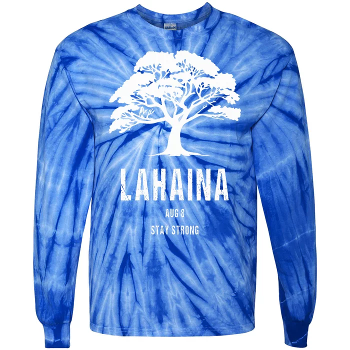 Maui Hawaii Strong Maui Wildfire Lahaina Survivor Tie-Dye Long Sleeve Shirt