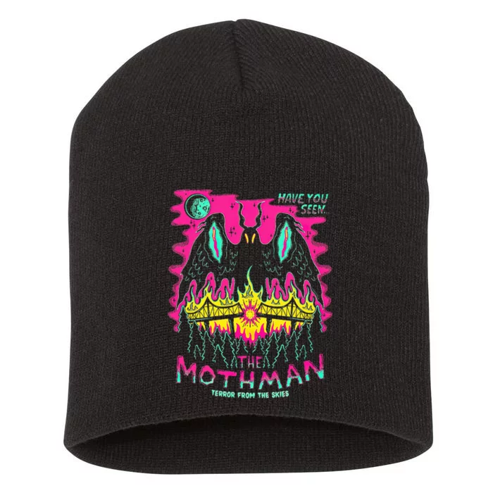 Mothman Halloween Shirts For Witches Wicked Clothes Short Acrylic Beanie