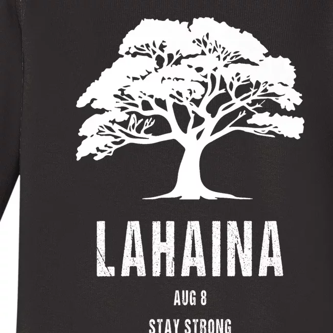 Maui Hawaii Strong Maui Wildfire Lahaina Survivor Baby Long Sleeve Bodysuit