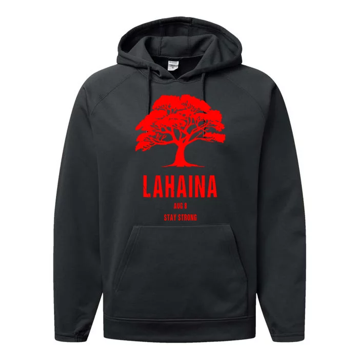 Maui Hawaii Strong Maui Wildfire Lahaina Survivor Performance Fleece Hoodie