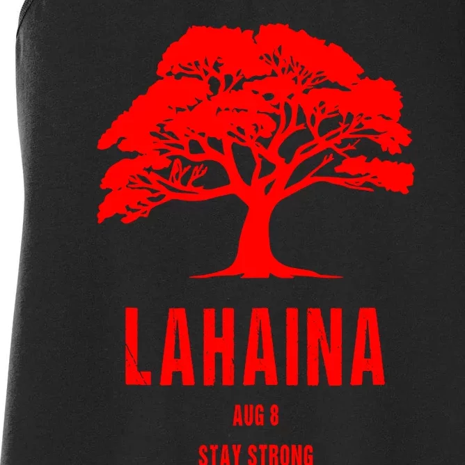 Maui Hawaii Strong Maui Wildfire Lahaina Survivor Women's Racerback Tank