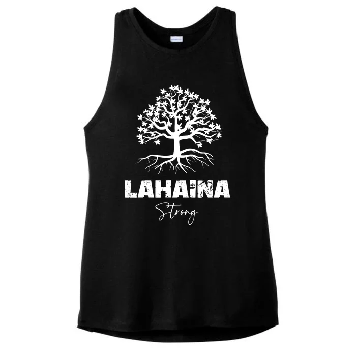 Maui Hawaii Strong Maui Wildfire Lahaina Survivor Ladies Tri-Blend Wicking Tank