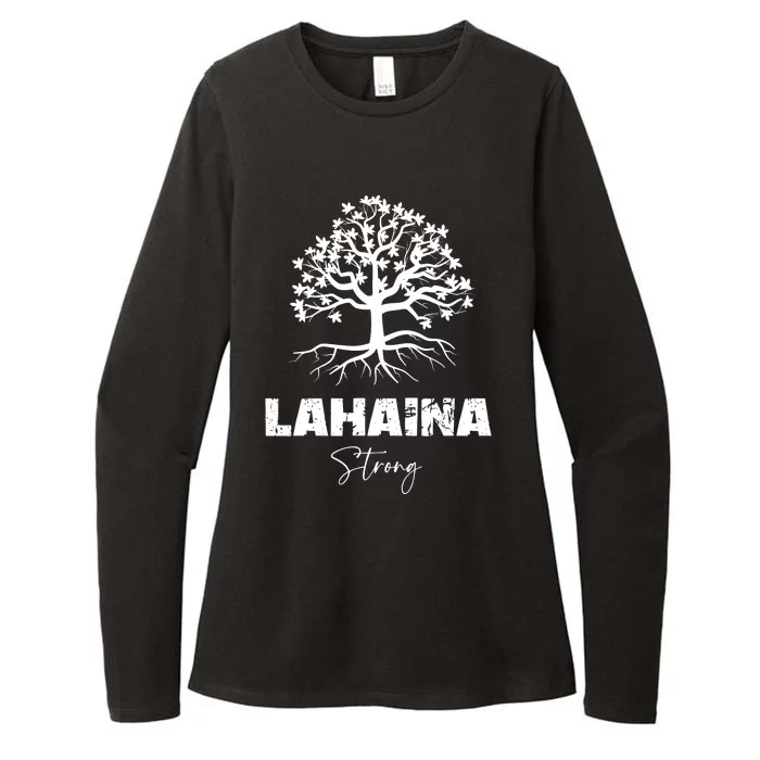 Maui Hawaii Strong Maui Wildfire Lahaina Survivor Womens CVC Long Sleeve Shirt