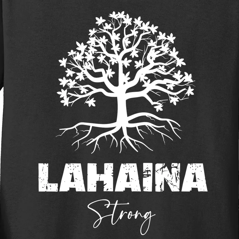 Maui Hawaii Strong Maui Wildfire Lahaina Survivor Kids Long Sleeve Shirt