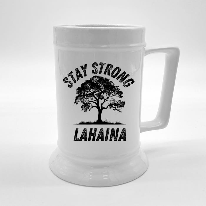 Maui Hawaii Strong Maui Wildfire Lahaina Survivor Front & Back Beer Stein