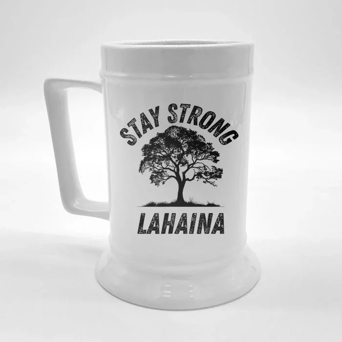 Maui Hawaii Strong Maui Wildfire Lahaina Survivor Front & Back Beer Stein