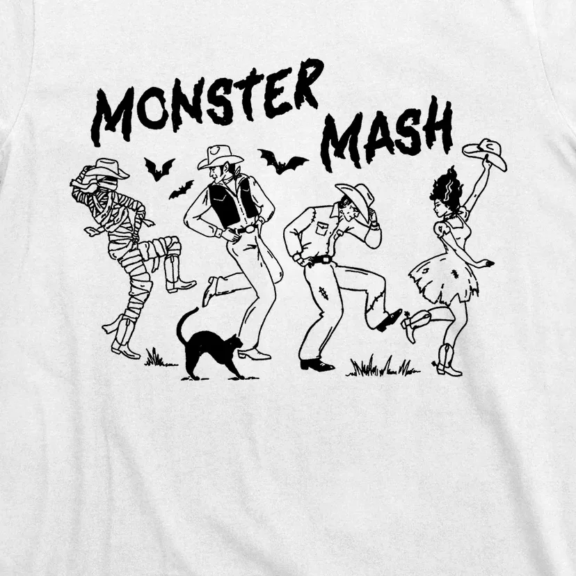 Monster Halloween Spooky Cowgirl Cowboy T-Shirt