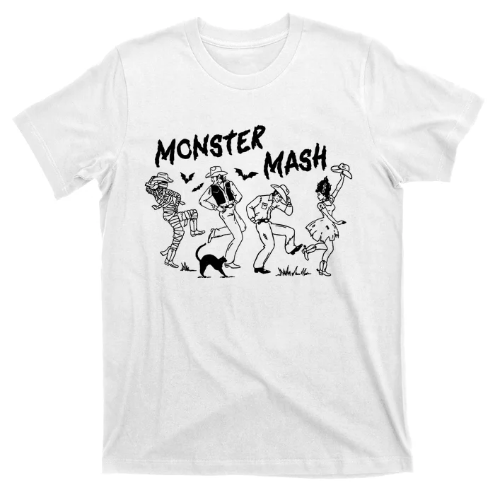 Monster Halloween Spooky Cowgirl Cowboy T-Shirt