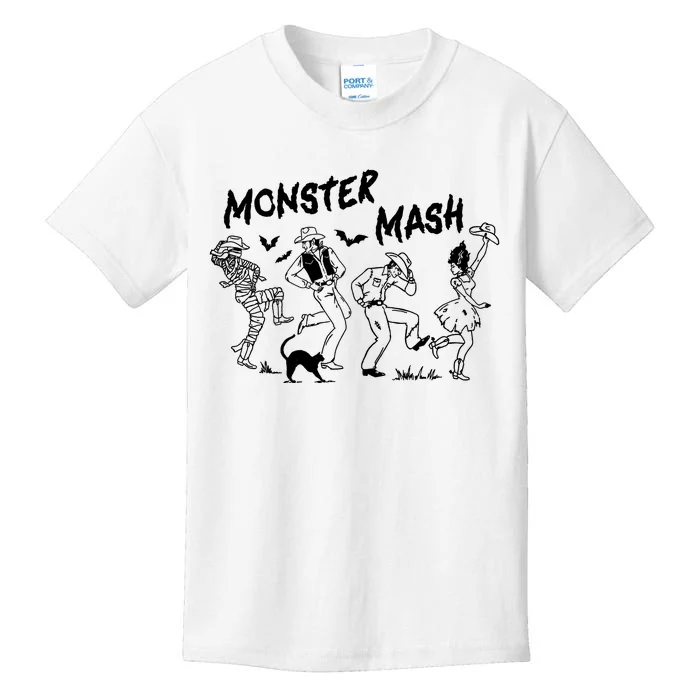 Monster Halloween Spooky Cowgirl Cowboy Kids T-Shirt