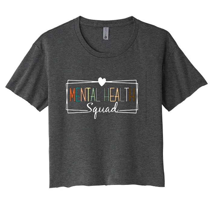 Mental Health Squad Brain Illness Mental Health Awareness Women's Crop Top Tee