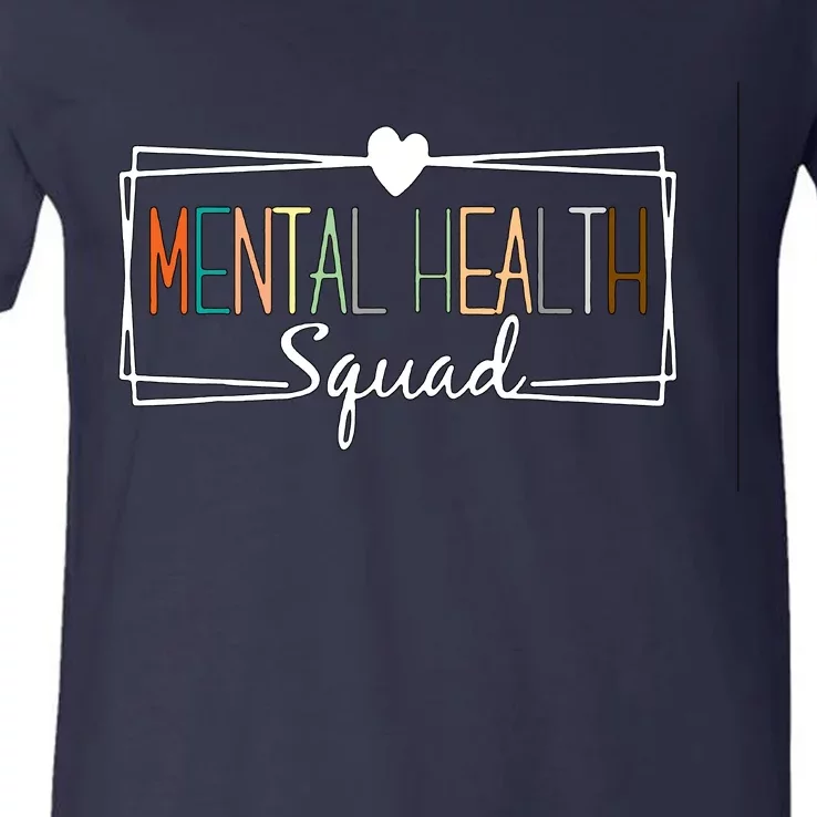 Mental Health Squad Brain Illness Mental Health Awareness V-Neck T-Shirt