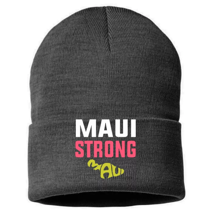 Maui Hawaii Strong Gift Pray For Maui Sustainable Knit Beanie