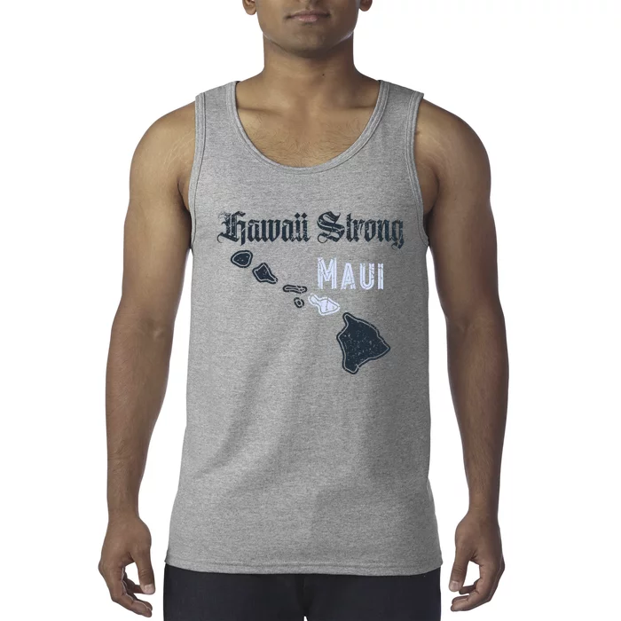 Maui Hawaii Strong Distressed Look Hawaii Tank Top