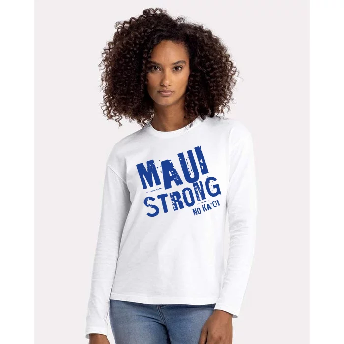 Maui Hawaii Strong Womens Cotton Relaxed Long Sleeve T-Shirt